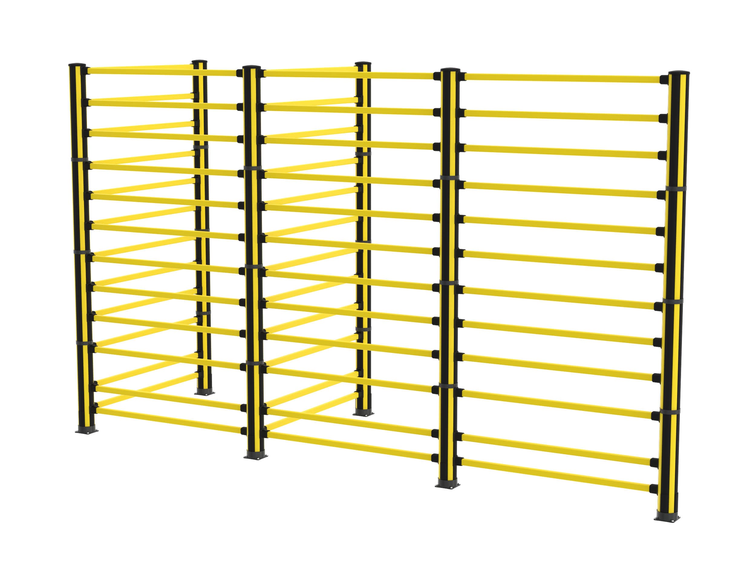 Assembly of topple barrier 4500 mm