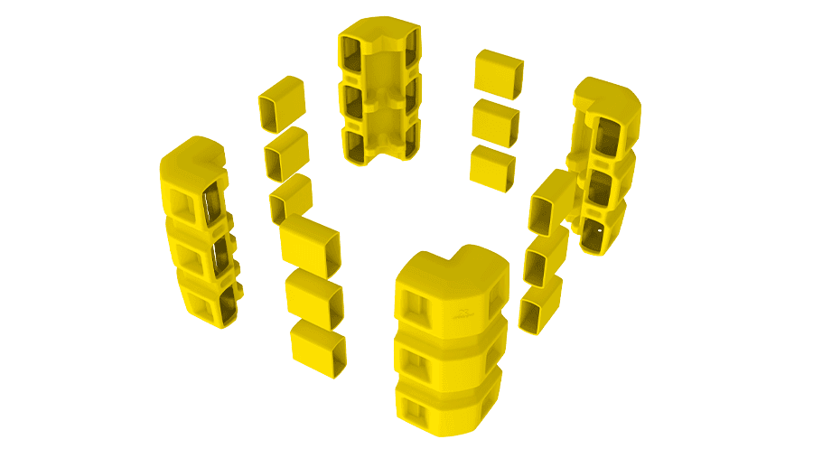 Multifunctional Column Guard Exploded