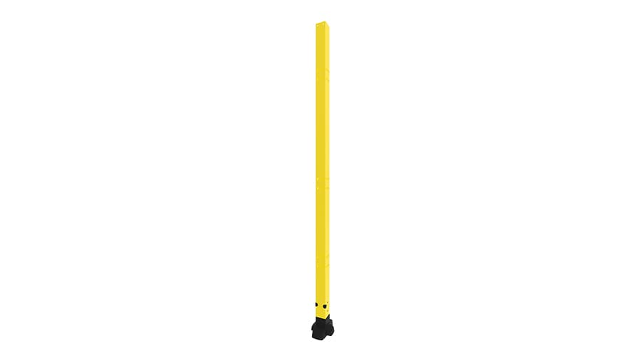 Yellow post for machine guarding X-Guard 70x70mm