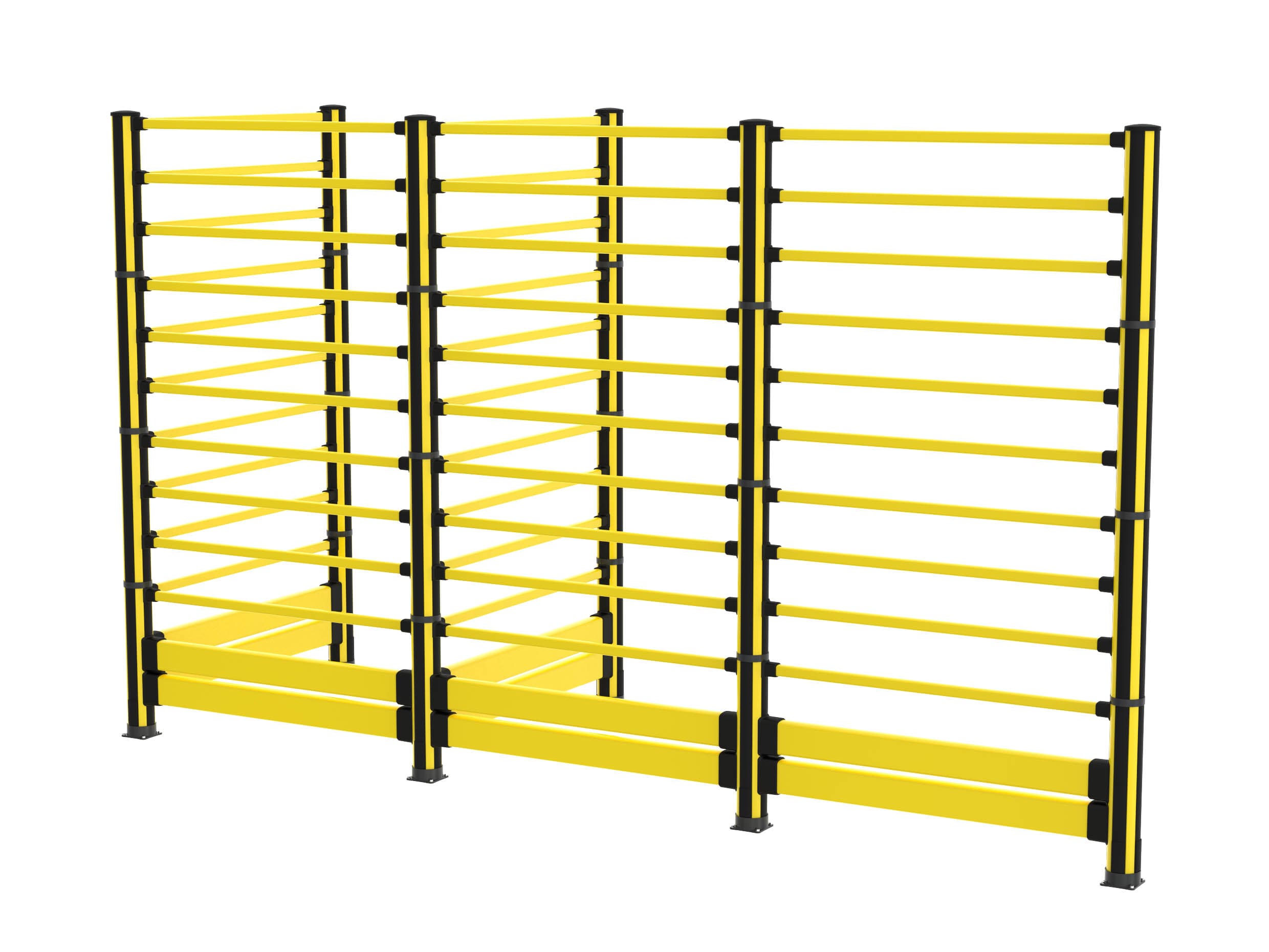 Assembly of topple barrier 4500 mm