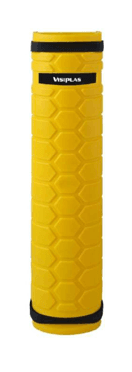 yellow rack protection in plastic material and honeycomb pattern