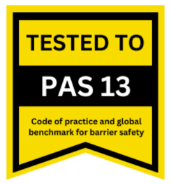 A badge to represent testing to PAS13:2017 methodology
