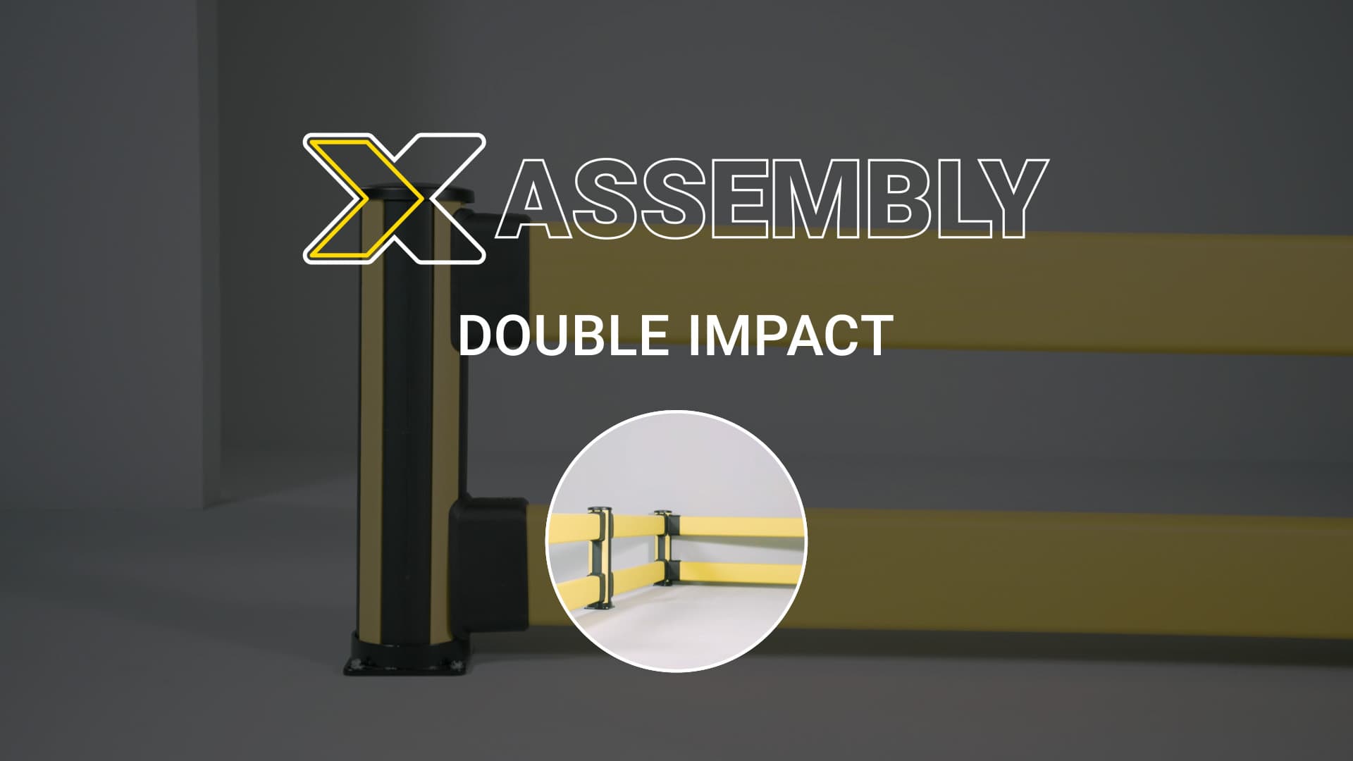 Assembly double impact barrier