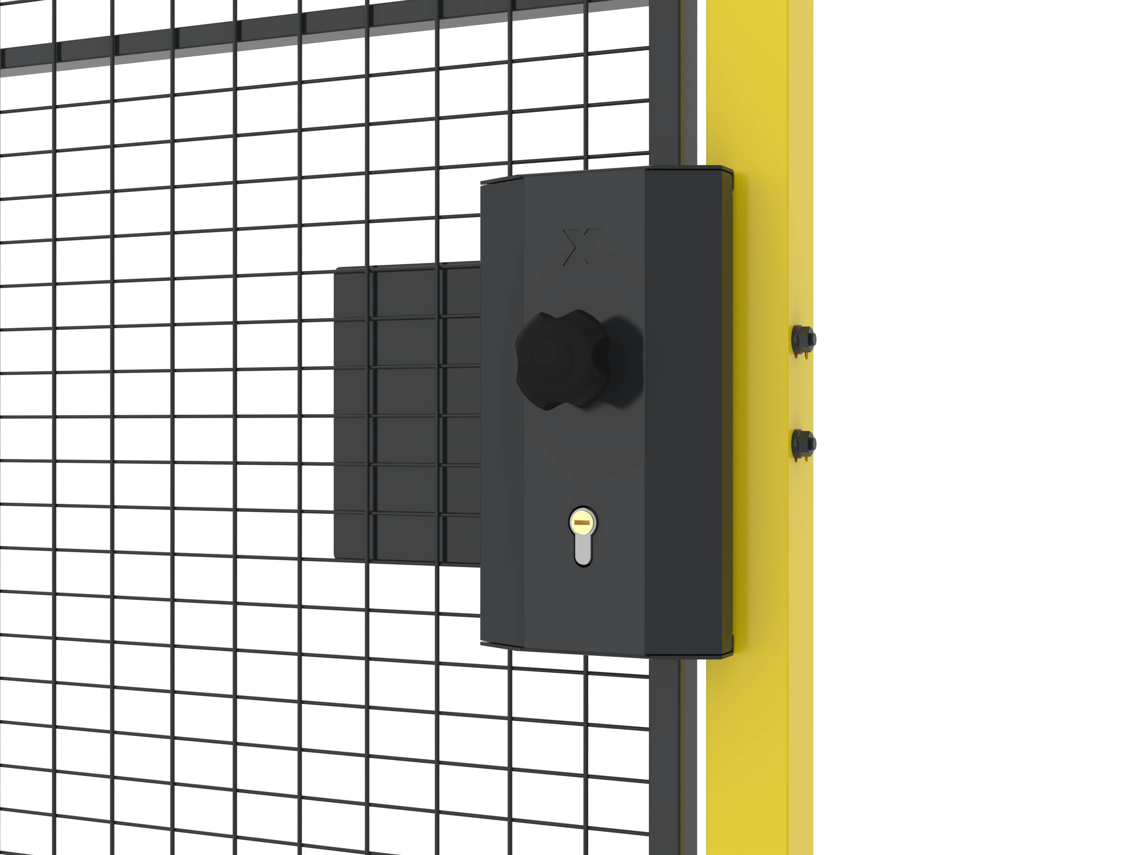 Cylinder Panic Release Lock Mounted On Door Close Up
