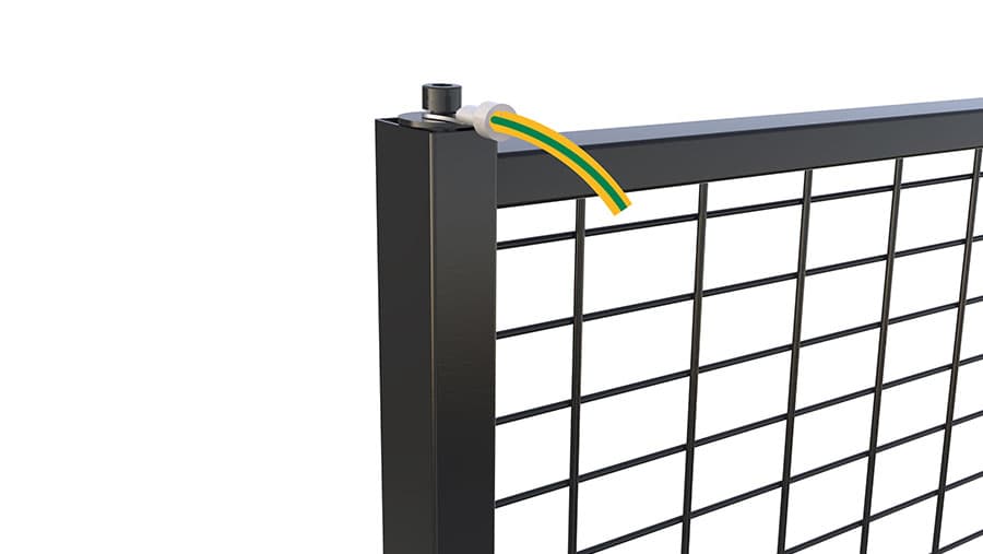 Equipotential bonding kit mounted on panel