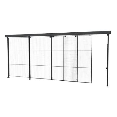 Tripple sliding door with 3-step rail