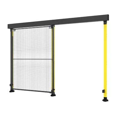 Double sliding door, overlapping