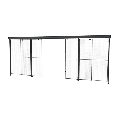 Sliding door with centre lock