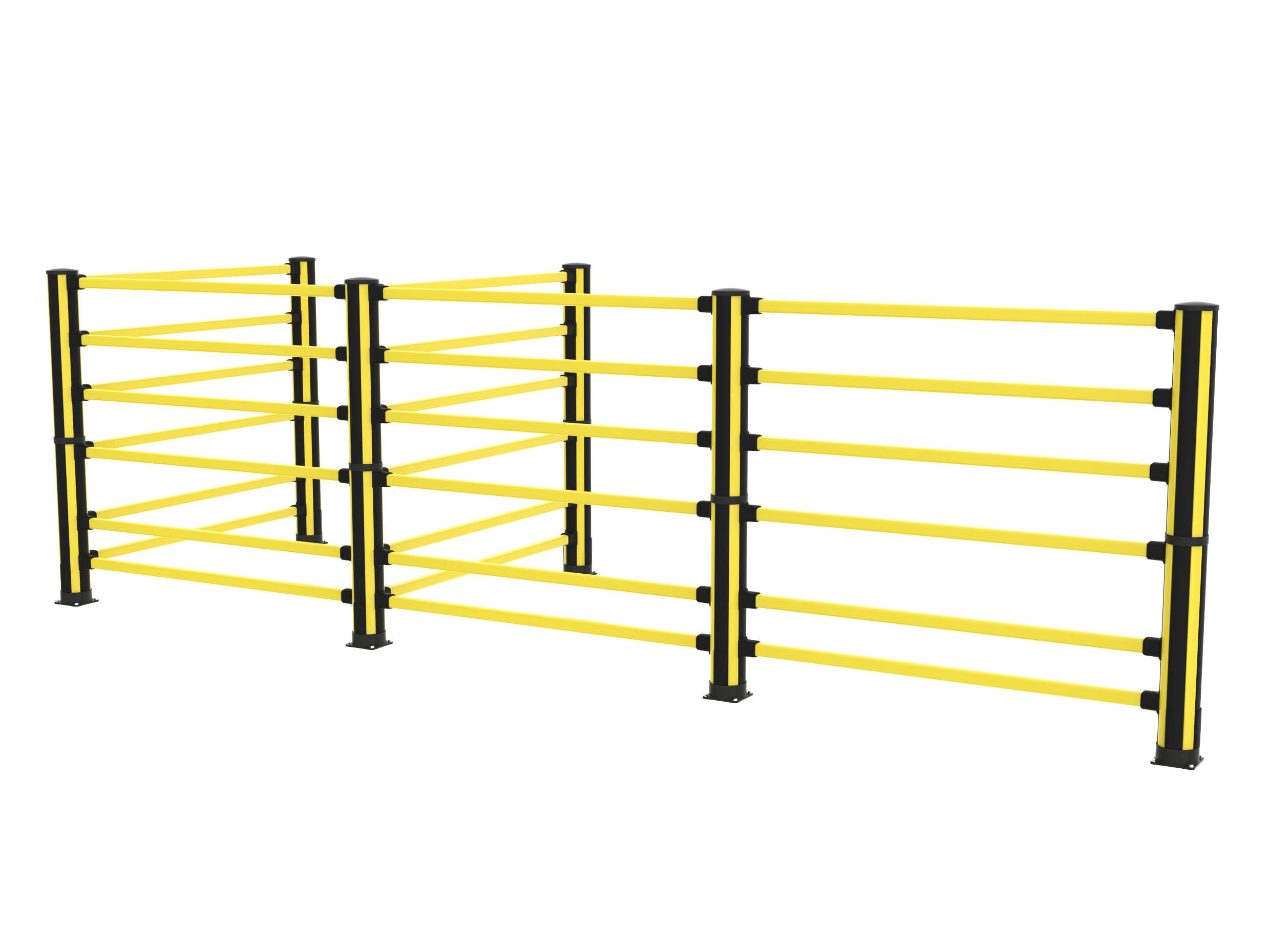 Assembly of yellow top barriers