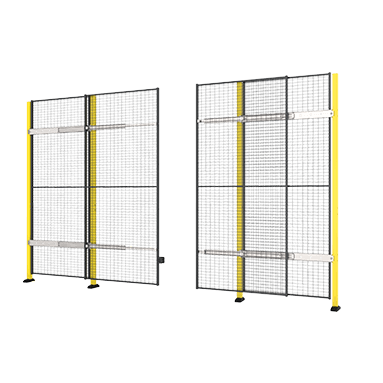 Sliding door without rail with centre lock