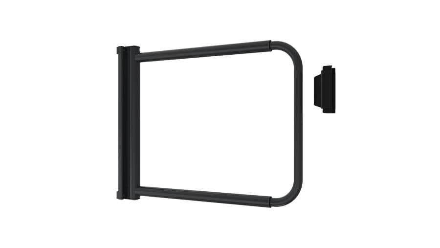 black pedestrian swing gate 