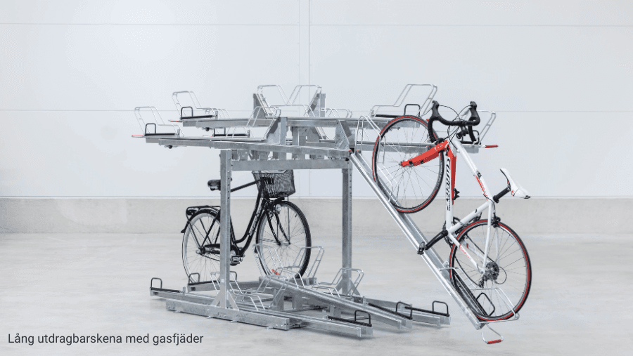 Lång Utdragbar Skena Dubbelsidig