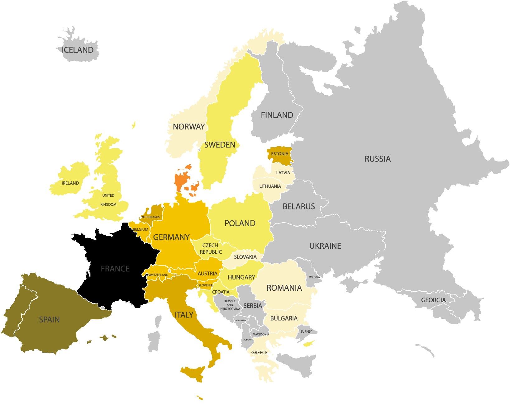 Map - Accidents at work