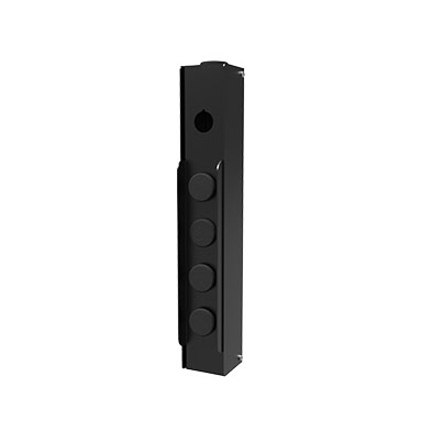 Push button enclosure for sliding door