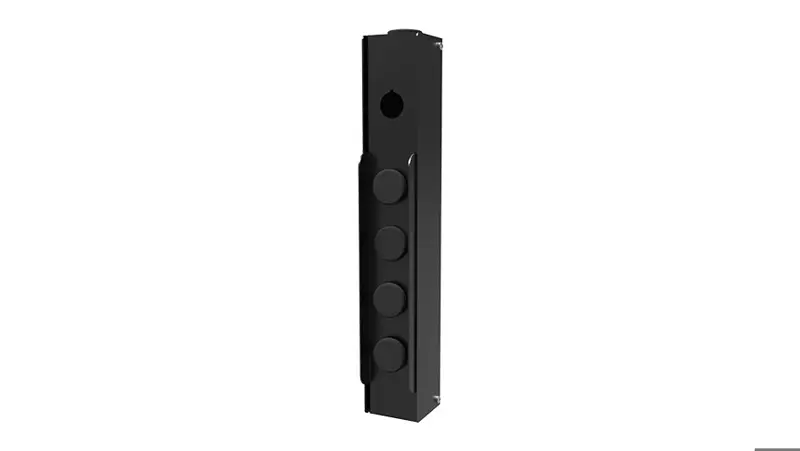 Push button enclosure for sliding door