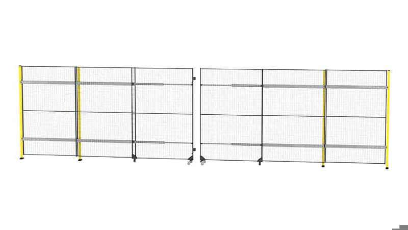 Sliding door without rail, with centre lock
