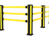pedestrian impact protection with rails black and yellow