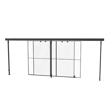 Double sliding door, overlapping