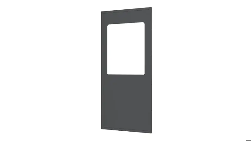 Sheet metal panel with window