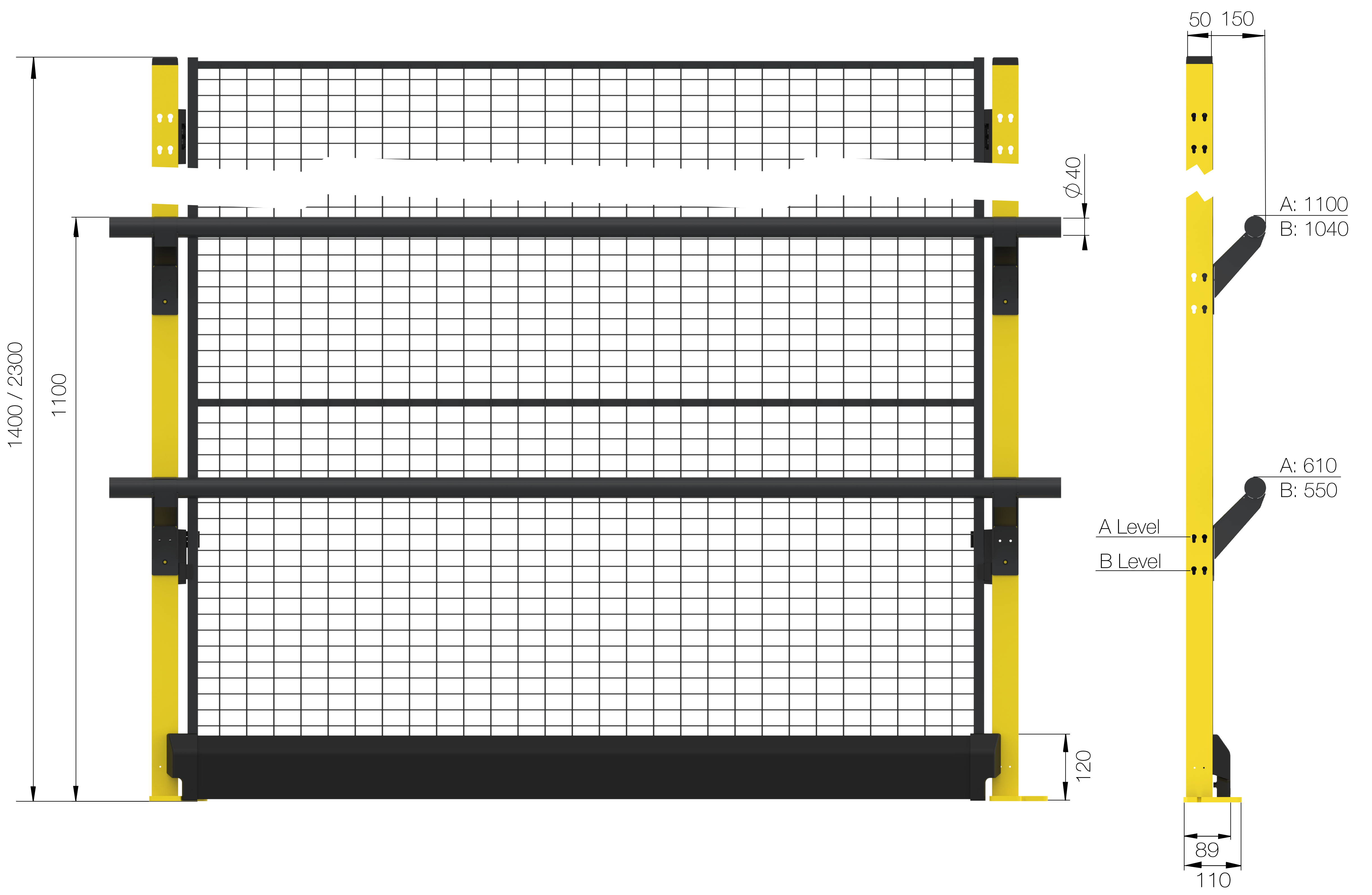 mm with panel Axelent X-Rail | 1400