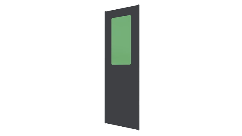 Sheet metal panel with window