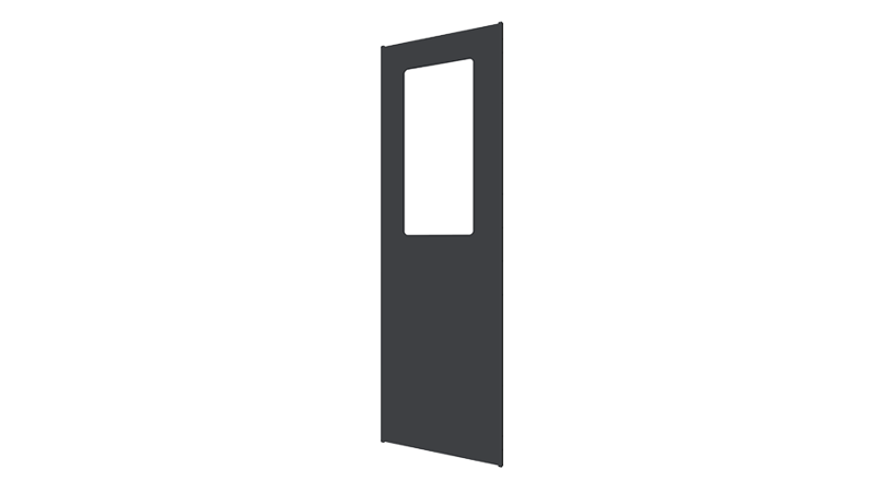 Sheet metal panel with window