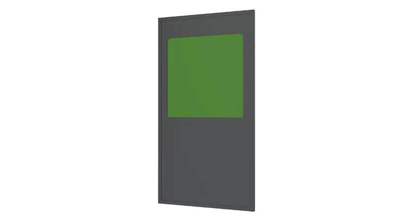 Sheet metal panel with window