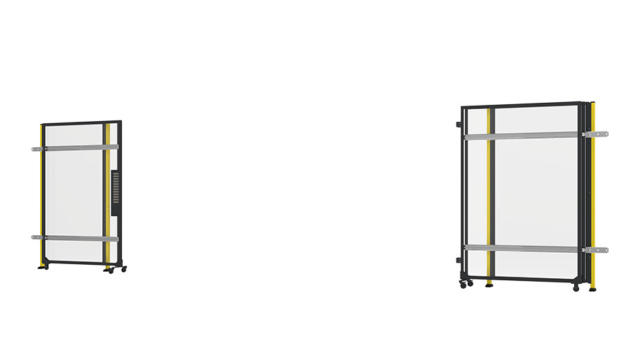 Sliding door without rail with centre lock Axelent