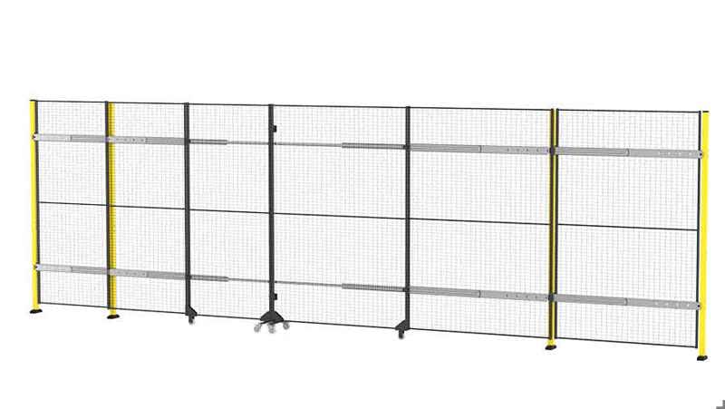 Sliding door without rail, with centre lock