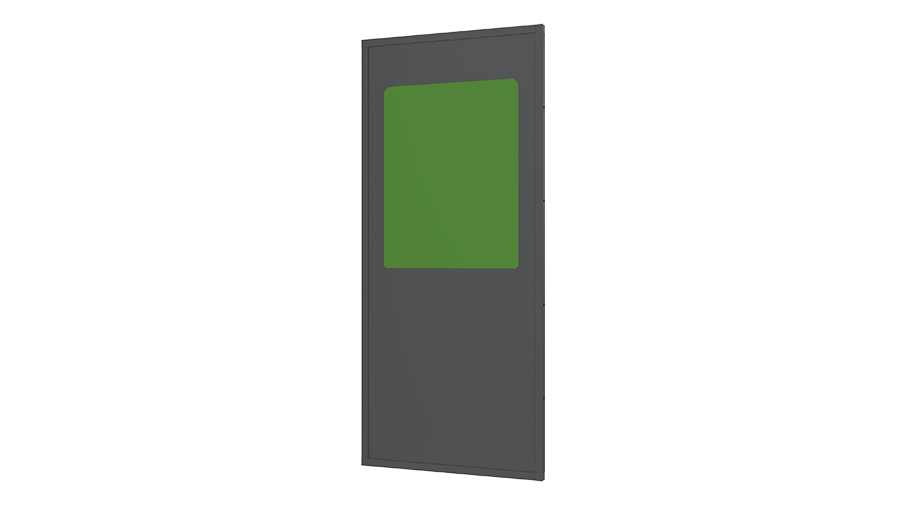 Sheet metal panel with window